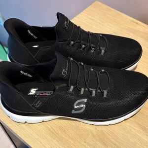 Skechers Sport Black Mesh Sneakers